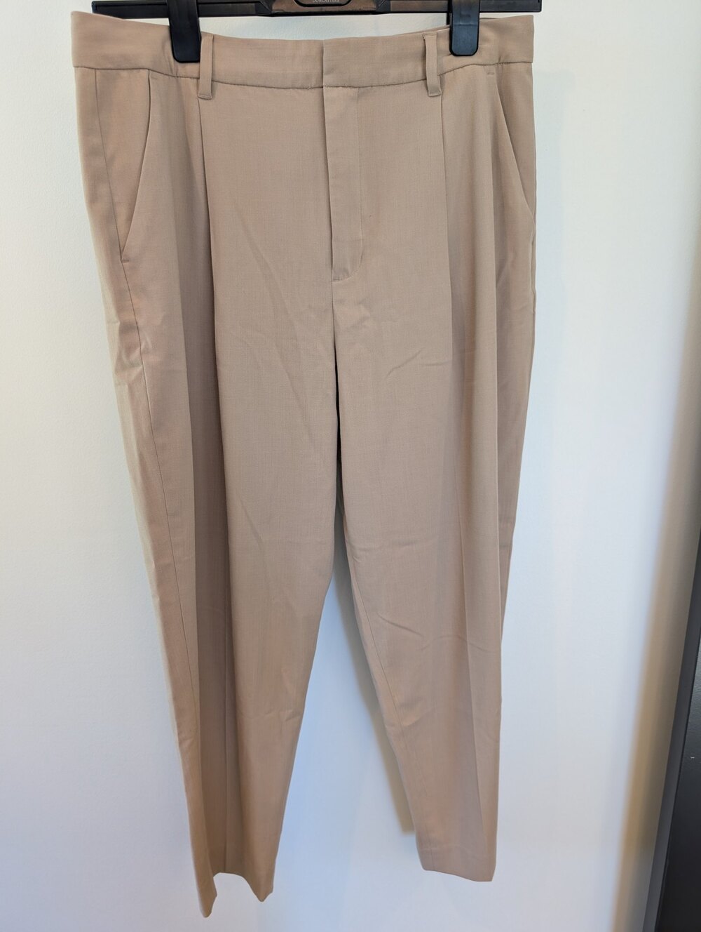Banana Republic High-Rise Tapered Pleated Front Pants Beige Size 12